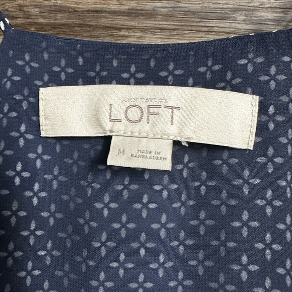 LOFT Navy Blue and White Camisole Tank Top - Picture 5 of 9